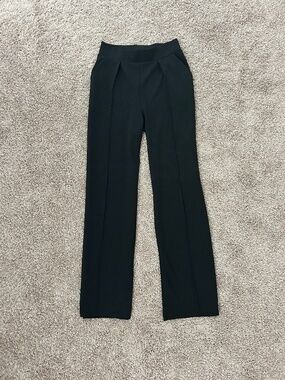 Black Pull-On Straight Leg Trousers